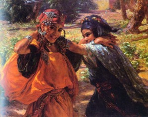 Young girls dancing